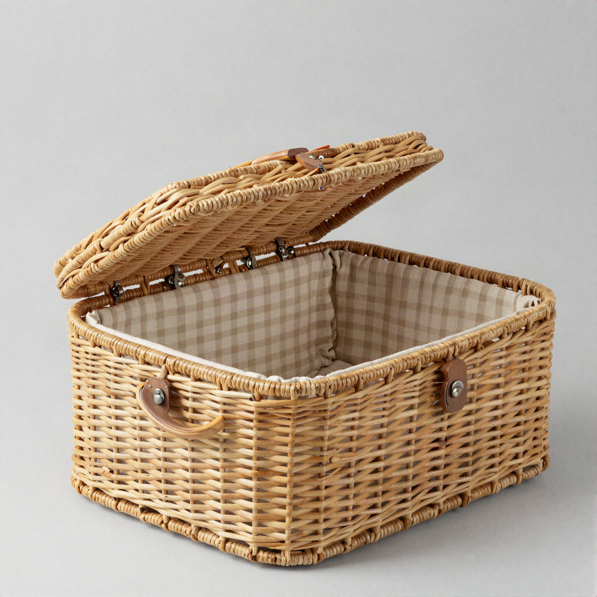 Woven Rattan Picnic Basket