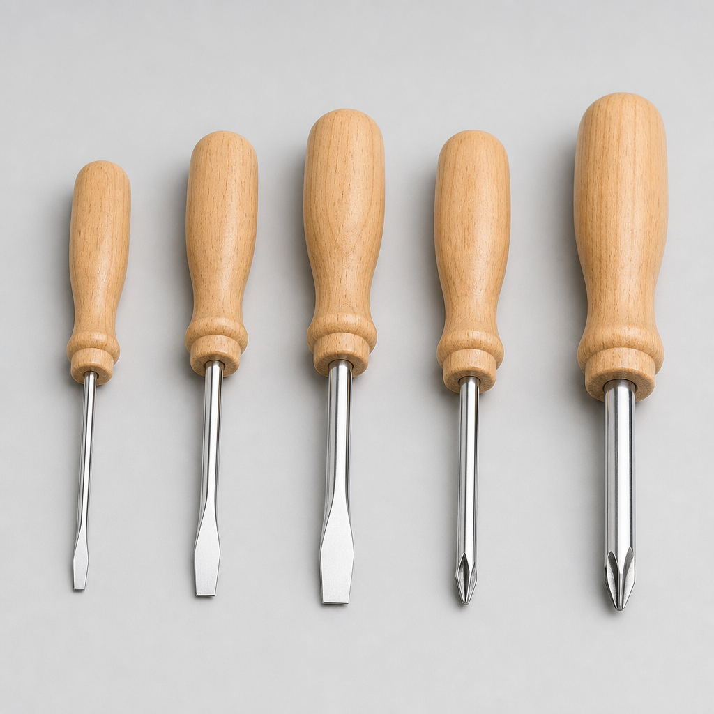Wooden Handle Screwdriver Set